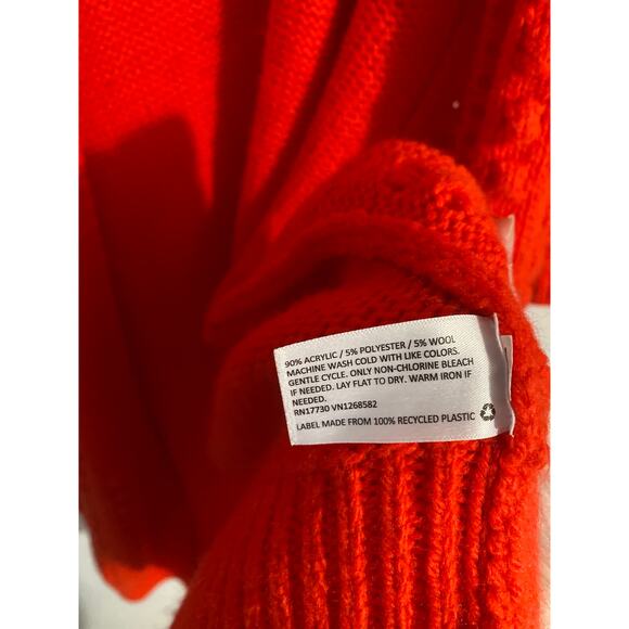 Target Lego collection duster cardigan women’s M red chunky knit bubble cozy - Picture 4 of 4